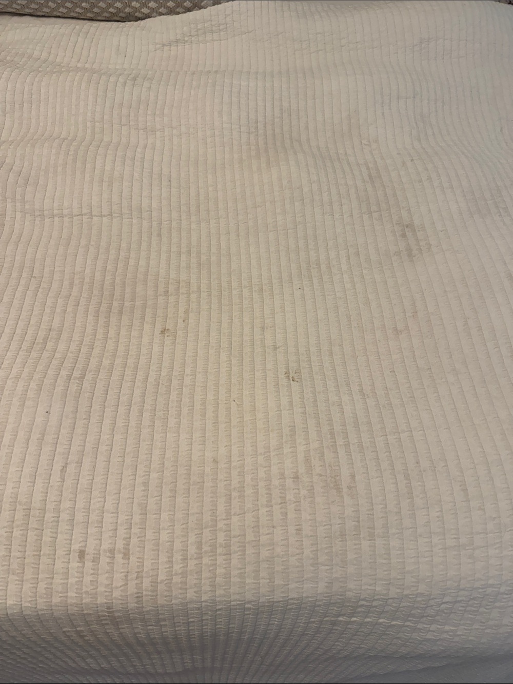 AS IS Pottery Barn 100% Organic Cotton Duvet Cover, Full/Queen, Cream White - Picture 2 of 7